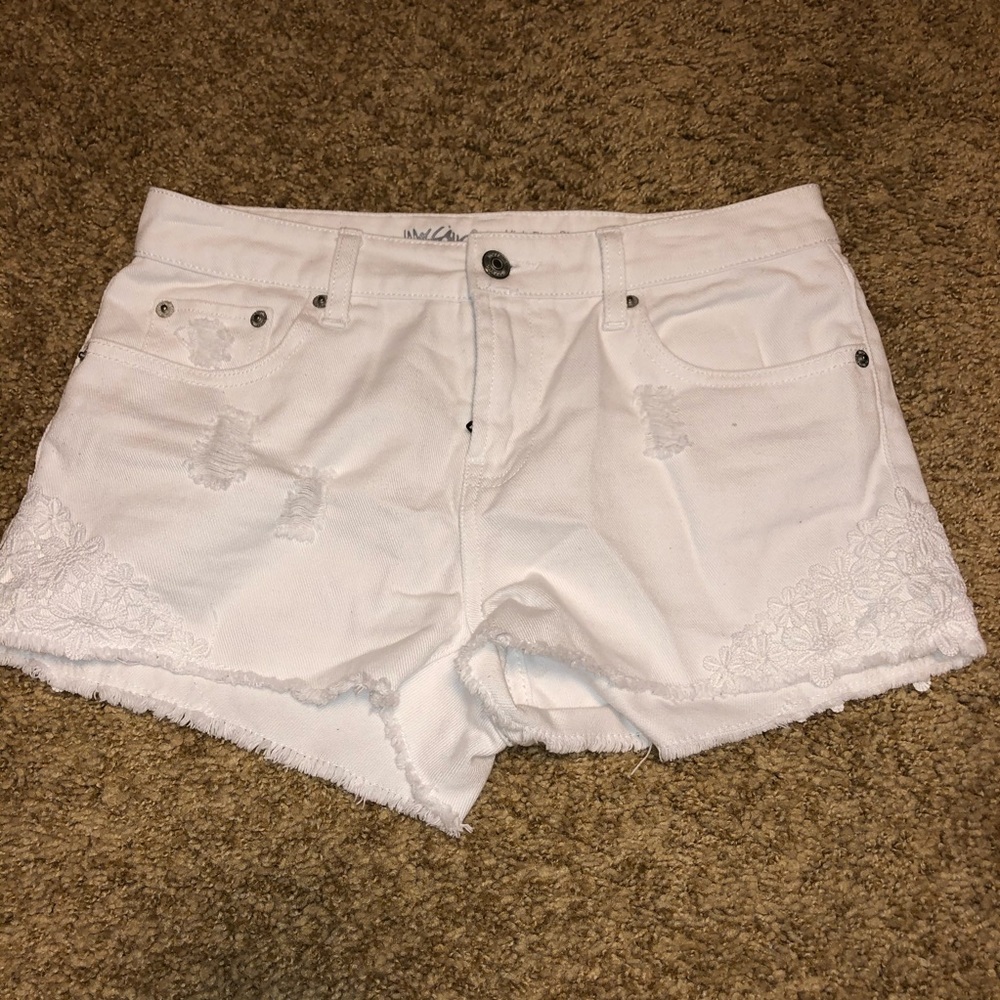 White Jean shorts